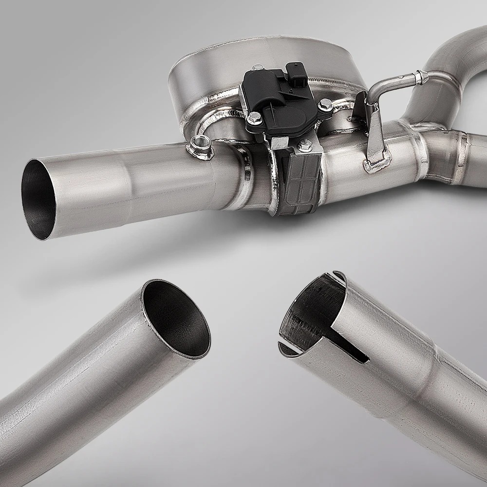 Titanium Motorcycle Exhaust Front Pipe 60mm Header with Electric Controlled Valve for R1250GS R1250 GS Adventure New Condition